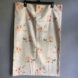 Vintage 1975 JP Stevens Floral Pillowcase Set 2 Pink Yellow Rose Cottagecore